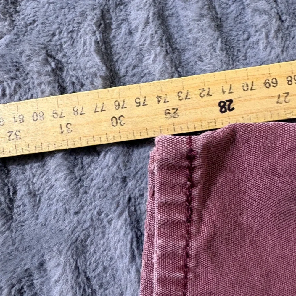 Levis 514 Straight Fit Canvas Pants Burgundy Maroon Mens 35x30 Workwear AR279